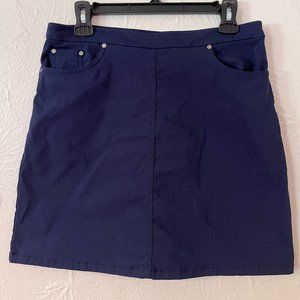 Hearts of Palm Navy Blue Essential Solid Tech Stretch Skort
